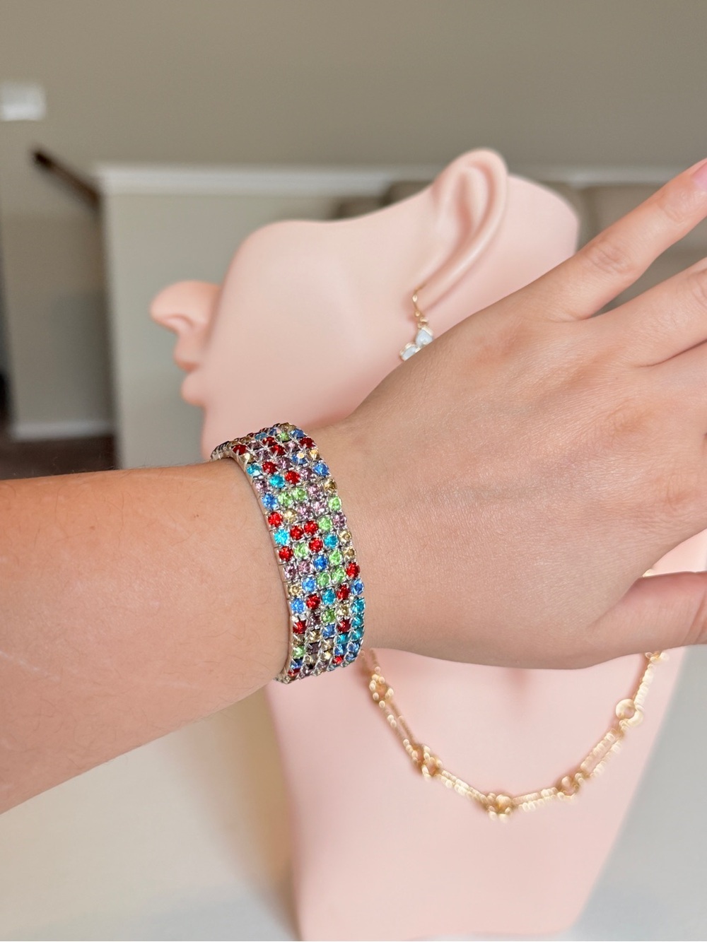 Multicolor Crystal Stretch Bracelet